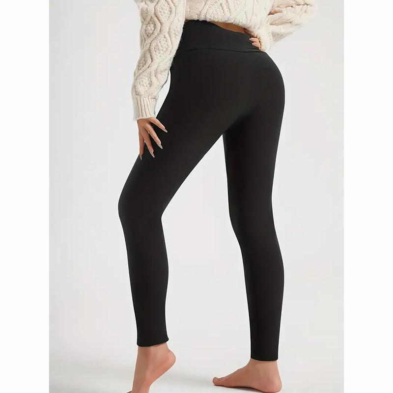 Pockets Thick Winter Warm Leggings Women Casual Velvet Warm Leggings Warm Pants