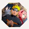 1pc Naruto, Sasuke & Sakura: Anime Characters Automatic Opening Umbrella - Portable 3-Fold Design with Iron Frame - Outdoor, for Fans, Travelers,