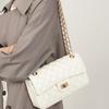 Borsa a tracolla in pelle di mucca a primo strato, catena in pelle di mucca, borsa quadrata piccola in pelle genuina, borsa a tracolla messenger, borsa con diamanti alla moda da donna