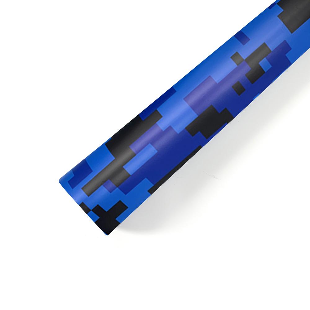 Car Stickers Blue Camouflage Pattern Vinyl Wrap Film Glue Waterproof Decorate Sticker for Computer Motorcycle Car Accessories