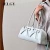 Bow Bowling Underarm Bag Denim Portable One-Shoulder Female Bag