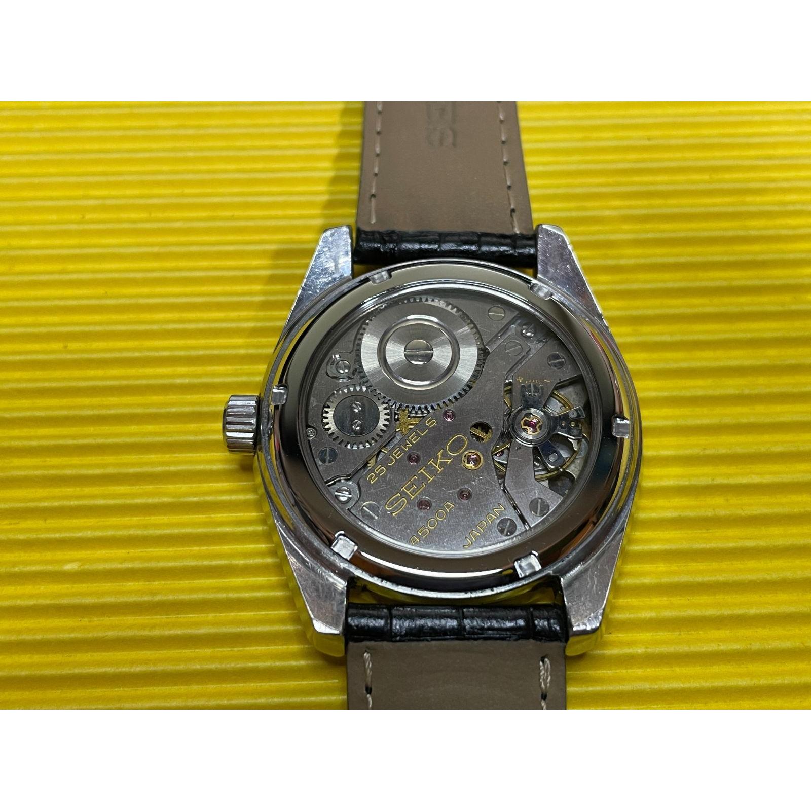 Used Grand Seiko 45GS 45K See-Through Back Square Groove Sapphire Crystal Seiko SEIKO King Seiko