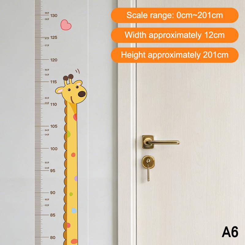 Cartoon Height Measurement Wall Sticker Accurate Clear Scale Up To 200Cm Removable Perfect For Kids Bedroom Nursery Home Decor