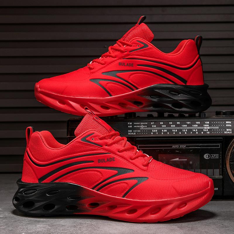 

Мужская повседневная обувь Мужская обувь Повседневная спортивная обувь для весны и осени Мягкая подошва Спортивная обувь больших размеров 46 красный черный