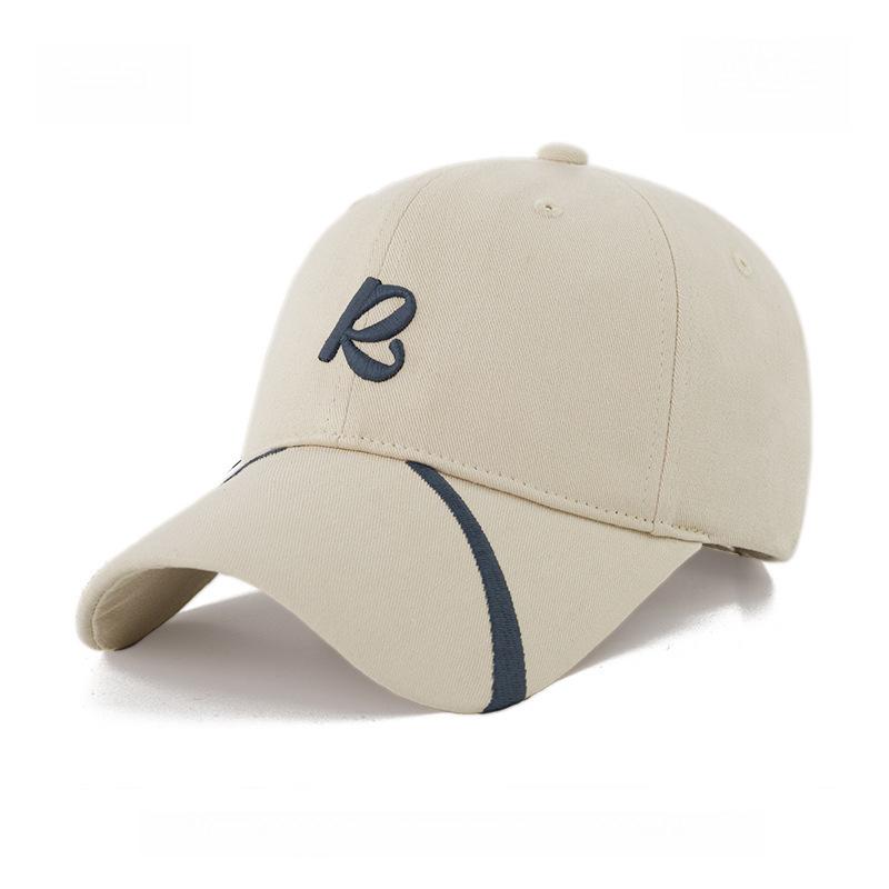 American Retro R Letter Baseball Cap Niche Design Sense Line Cap Face Small Versatile Sunshade Sunscreen Cap