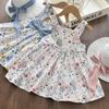 Baby Girl Butterfly Print Cotton Sundress With Hat Spring Summer Toddler Sleeveless Dress