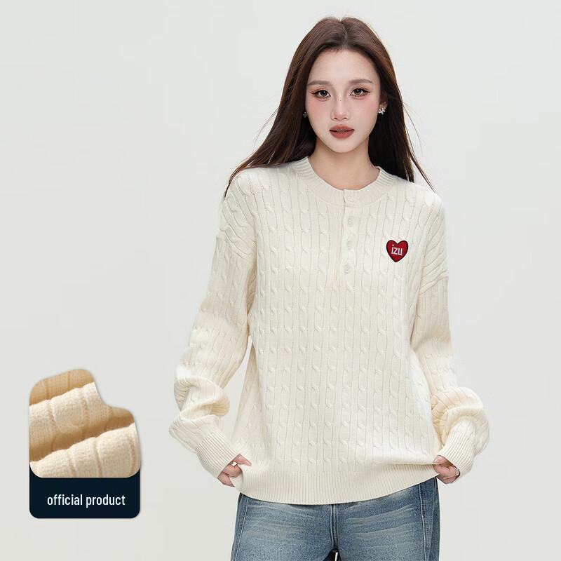 

Мужской свитер Izzue свободного кроя с длинным рукавом и узором в виде сердец 2XL