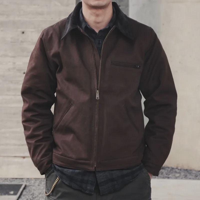 GDDQSDC Jachetă pentru bărbați din bumbac matlasat cu rever - Detroit Interstellar Edition J001