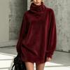 MGHR Felpa da donna casual con stampa a tinta unita Autunno Inverno Manica Lunga