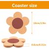 12 PCS Flower Cork Coaster for Drinks, Absorbent and Reble Non-Slip Heat Resistant Coffee Coasters, 100% Natural Cork 4 inch Flower Shape Farmhouse
