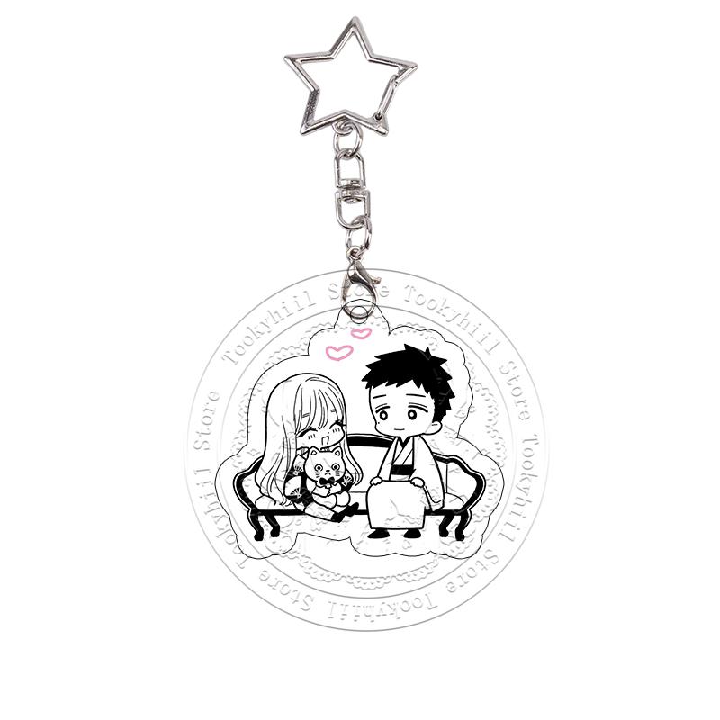 My Dress-Up Darling Acrylic Keychain Cos Props Chibi Cute Anime Charms Marin Kitagawa Keyring Bag Pendant Decoration Cartoon