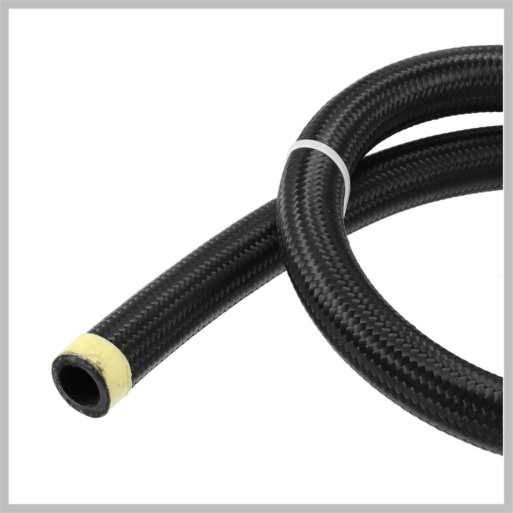 3ft 12AN Fuel Hose AN12 Universal Car Braided Nylon Stainless Steel CPE Oil Fuel Gas Line Hose Black Replacement Car Parts