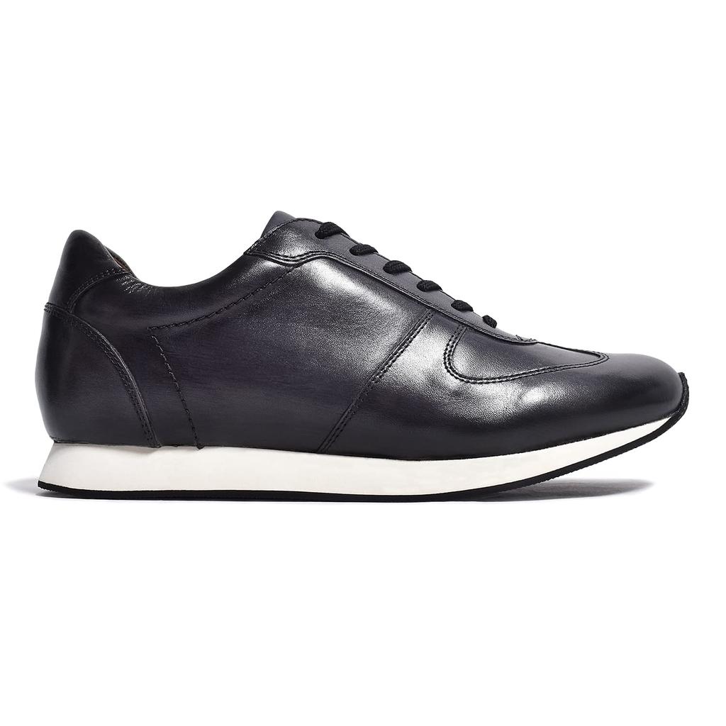 For B for Piu Leather Sneakers Tea Toe Smooth Gray Casual Shoes [B Piu] Men's KBC-1 25.0