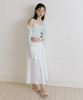 Lingseoul Cotton Blended Ribbed Sleeveless Top-Mint