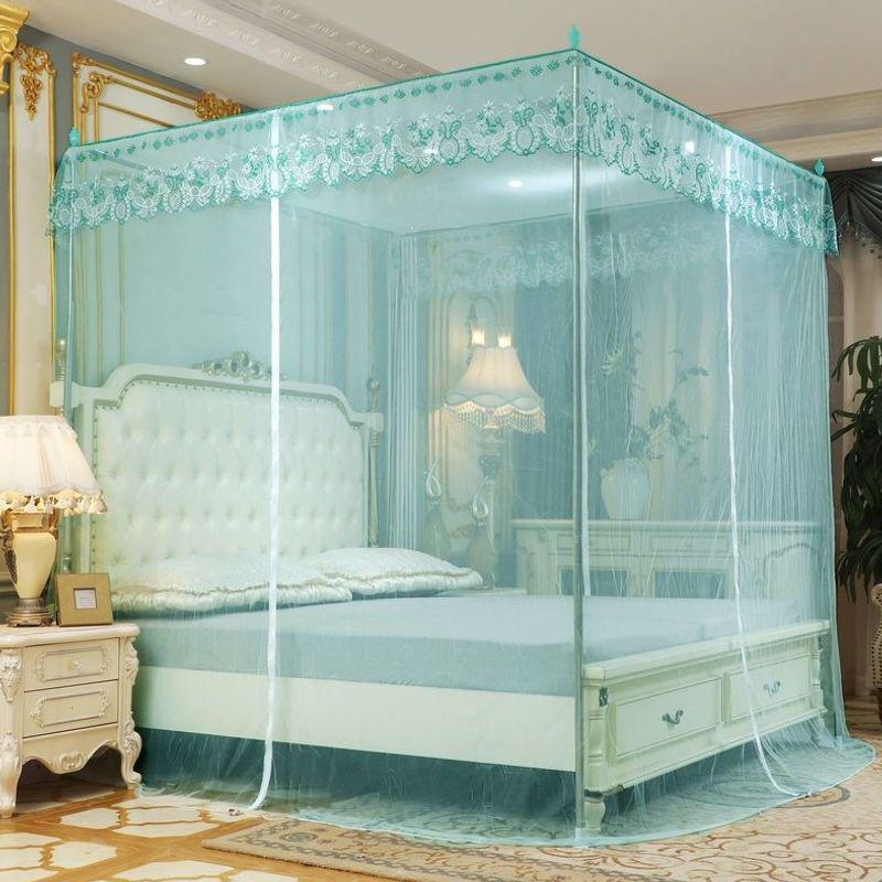 Encrypted Zipper Mosquito Net for 1.2m-2m Beds, Three-Door Design