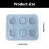 Festival Clovers Ornament Resin Mold 4Pcs Silicone Pendant Mold for Festive Jewelry and Hanging Decoration Crafting