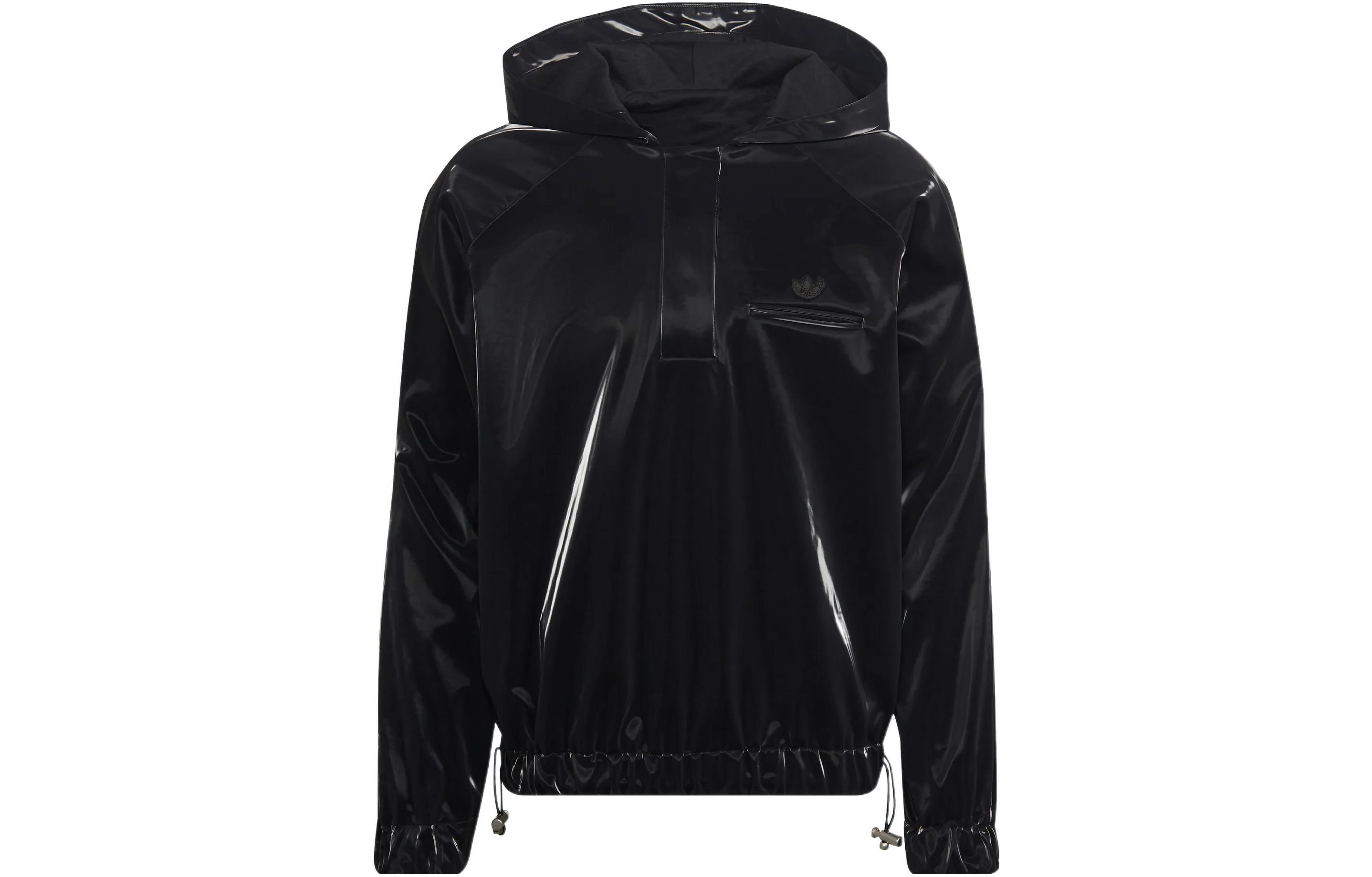 Adidas Originals Blue Version Collection Sweatshirts Unisex Black Hooded Moderate Regular HN0999 S