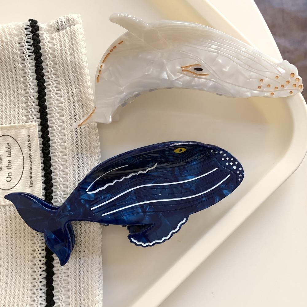 Noctilucent Acetate Fish Hair Claw Acetic Acid Animal Hair Clip Sperm Whale Shark Clip  Friends