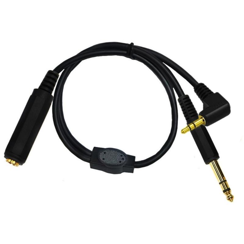 Gold-Plated 6.35mm 1/4" Female to 6.35mm 1/4" Male Cable Stereo Audio Adapter Y Splitter Cable 6.35mm to 3.5mm Male