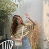2021 Summer Women's Korean Striped Casual Loose Short-Sleeve T-Shirt