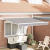 Retractable Awning vidaXL Light Grey 300x250 Cm 3330089