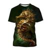 Meerestiere Seepferdchen T-Shirt Herren 3D-Druck Kurzarm Sommer Oberteile T-Shirts Outdoor Freizeit Große Größen T-Shirts Top Damenbekleidung