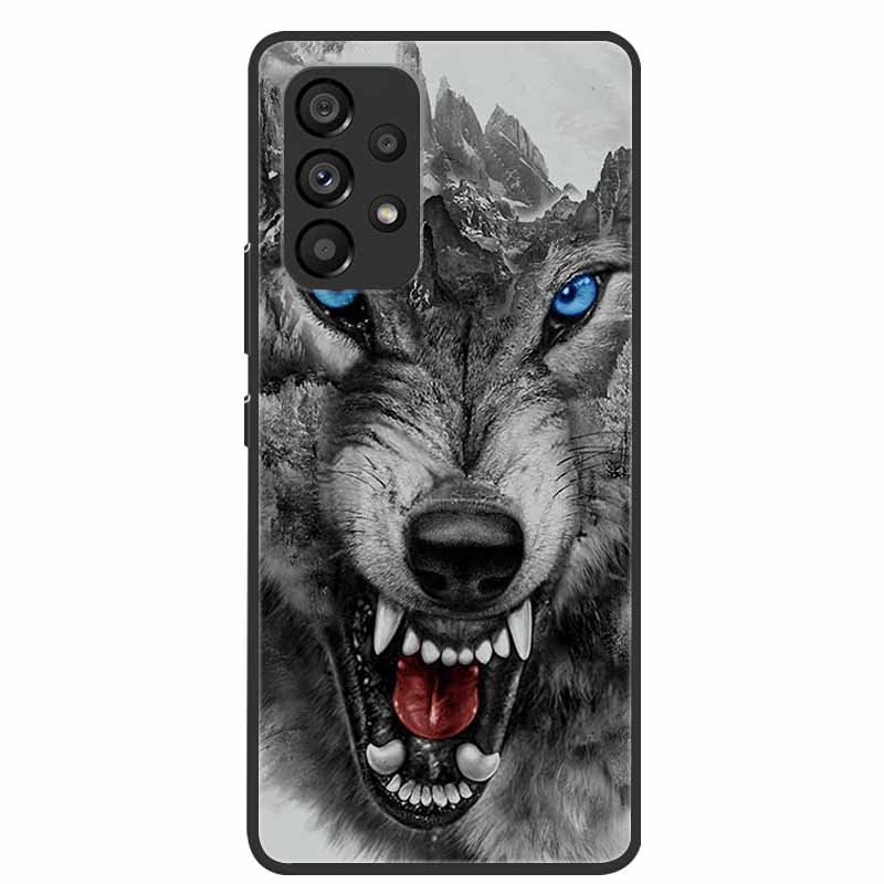For Samsung Galaxy A53 5G Case Animals Silicone TPU Soft Phone Back Cover Case For Samsung A53 5G SamsungA53 Wolf Funda Coque