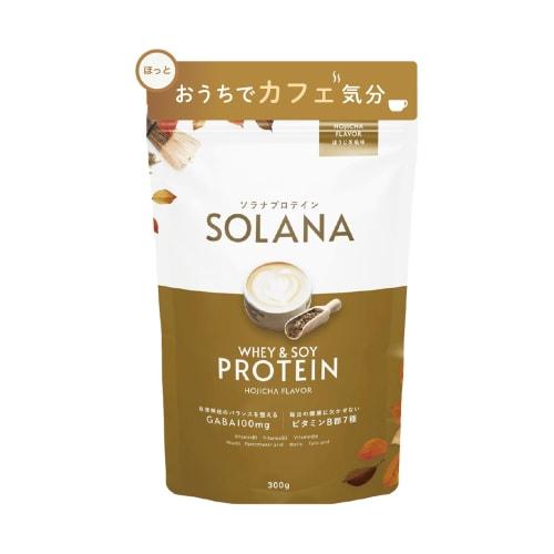PROTEIN SOLANA Hojicha (Roasted Green Tea) Protein, Approximately 15 Servings, Soy Protein, Diet, Women's, Artificial Sweetener-Free, Whey Protein Rep