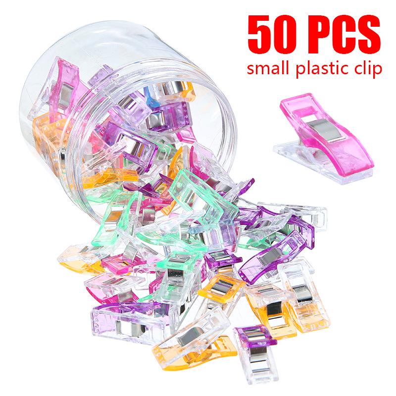 DIY Patchwork Binding Clips - Strong White & Red Plastic Sewing Clips with Storage
