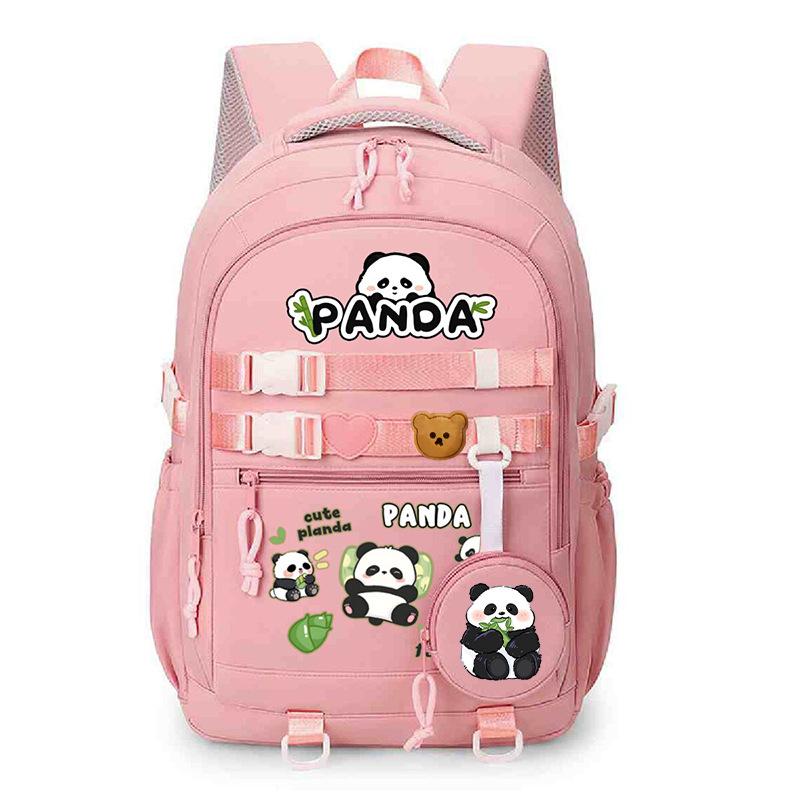 Panda Huahua 2025 New Cute Children's Schoolbag Cross-border Large-capacity Primary and Secondary School Students Lightweight Spine Protection