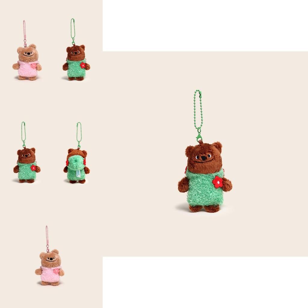 Llavero de Peluche de Pareja de Osos con Diseño de Ropa Para Regalo y Decoración