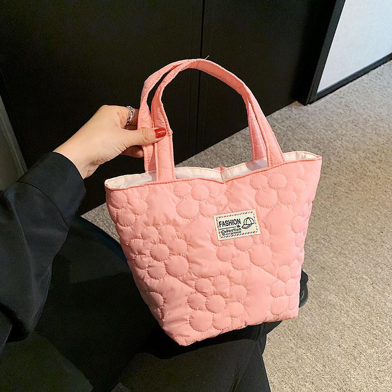 Stylish Casual Oxford Tote Bag For Women In Black White Purple Pink Colors