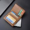 Vintage Skórzane Mini Portfele dla Mężczyzn Etui na Karty RFID Krótki Klips na Banknoty Smukły Męski Portfel Męska Torba Portfelowa