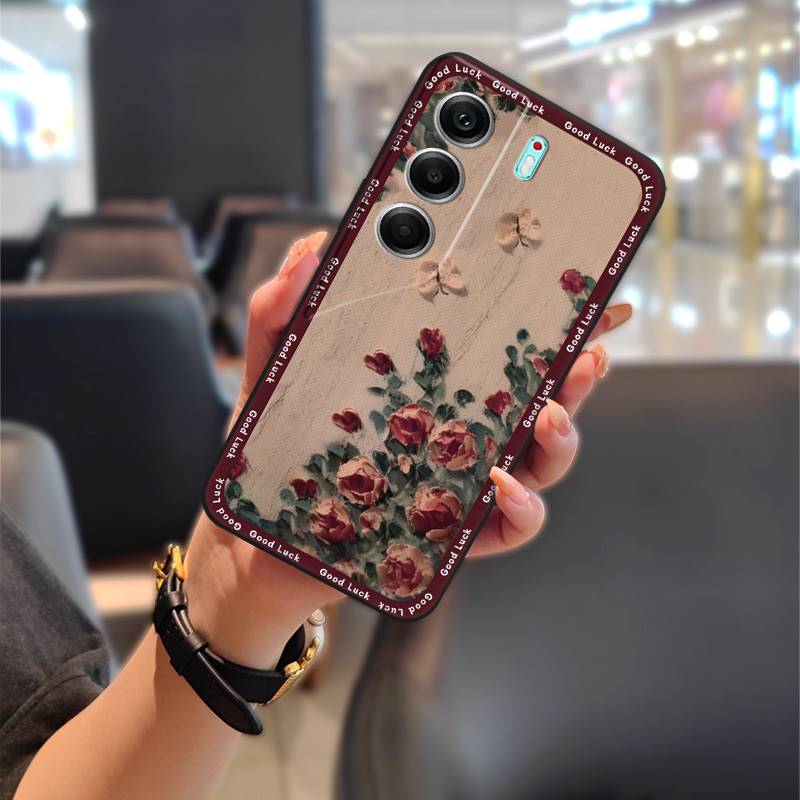 Phone Pouch Full Wrap Phone Case For Tecno Camon40 Pro 4G/5G/CM6/CM7 Dirt-resistant Anti-knock Cute TPU Silicone Durable