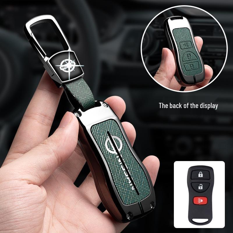 Metal Keychain Cover for Nissan Qashqai, X-Trail, Tiida, Kicks, Murano, Sylphy, Terra