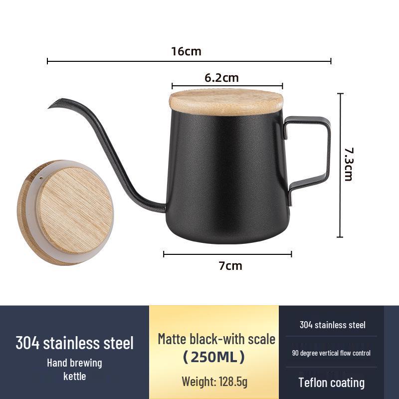 304 Stainless Steel Coffee Hand Brewer with Hanging Ear and Long Spout.