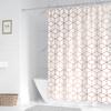 Creative Simple Digital Print Shower Curtain Waterproof Polyester Bathroom Curtain
