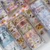 YUBBAEX Floral Masking Tape Plant Design with Silver Foil Washi Paper for Journal Wrapping 6-Roll Set Stamping, Tape, Art/DIY Crafts/Bullet