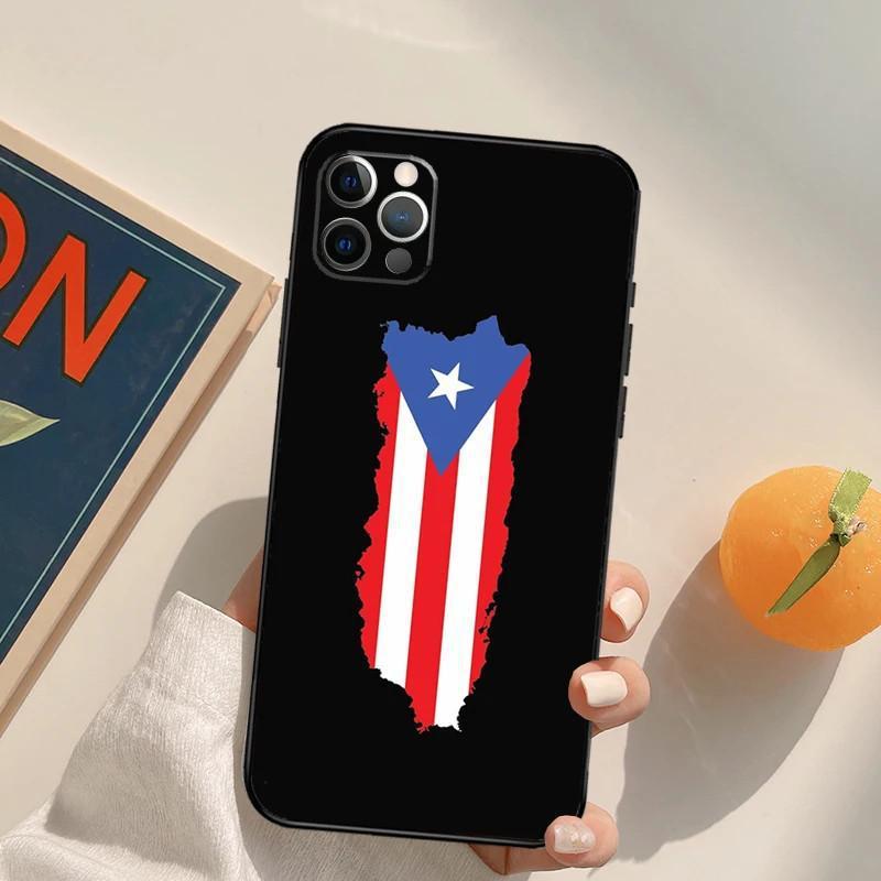 Apple IPhone15ProMax Mobile Phone Case Puerto Rico Flag Mobile Phone Case Is Painted and Anti-drop Huawei Three.