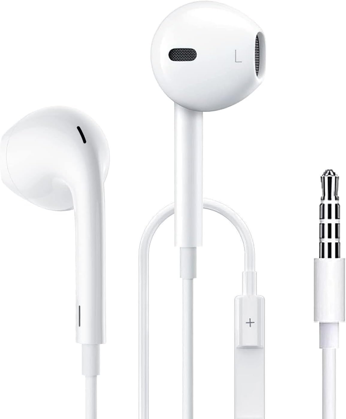 

Earphones, wired earphones, 3.5mm jack, noise canceling, with microphone, high resolution, clear call support, volume control [2025 improved model],