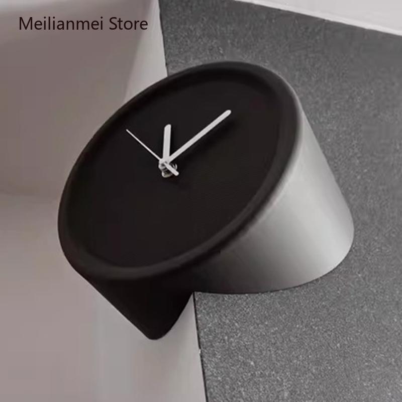 Corner Clocks Creative Wall Clocks Minimalism Clock Watch Design Living Room Clock Modern Home Aesthetic Decoration Accessories