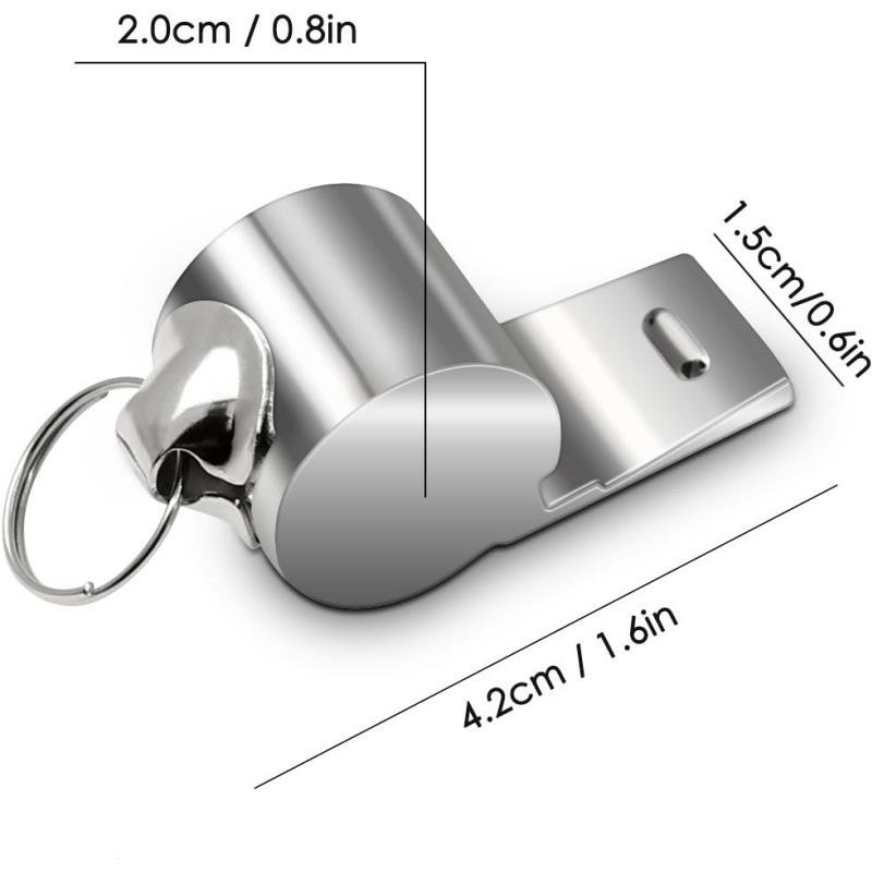 Stainless Steel Sports & Survival Whistle for Outdoor, Basketball, and Football Use