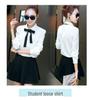 2024 Spring Women's Slim Fit Solid Color Long Sleeve Korean Style Single-Breasted Shirt