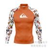 Quiksilver Long Sleeve Rash Guard Men UV Protection Quick Dry Surfing Dive Top