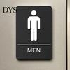 Tactile Braille Sign for Visually Impaired Unisex Restroom Men Women, 6" x 9" Self-adhesive Bathroom Door High Contrast Black And White Signs