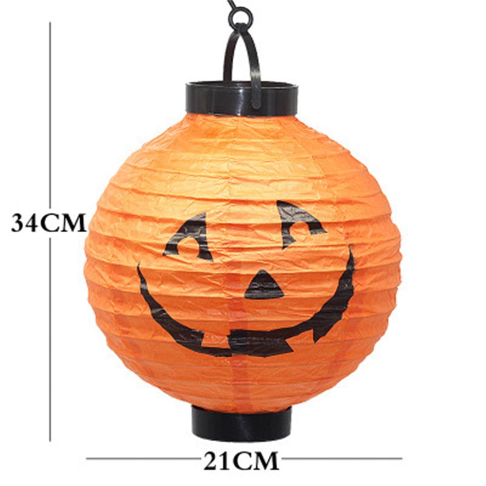 6 Pcs Halloween Decorations Paper Lanterns With LED Light  Bats Spiders Skeleton Castle