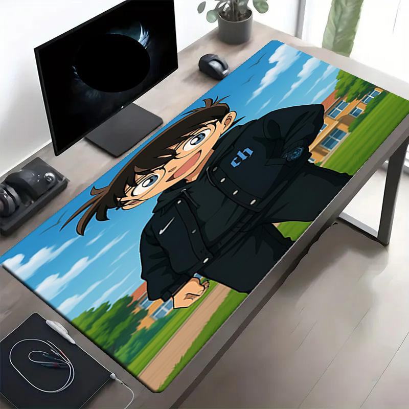 Detective Conan Druck Mauspads, Anti-Rutsch Schreibtisch Tastaturmatte, für PC Laptop Gaming Arbeiten Tägliche Nutzung, Coole Festival Überraschungsgeschenk