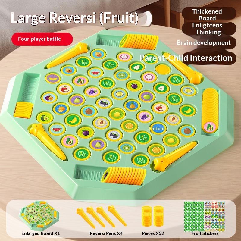 2-4 Player Flip Chess Memory Game Board Games Double Player Battle Puzzle Toy Kid Concentration