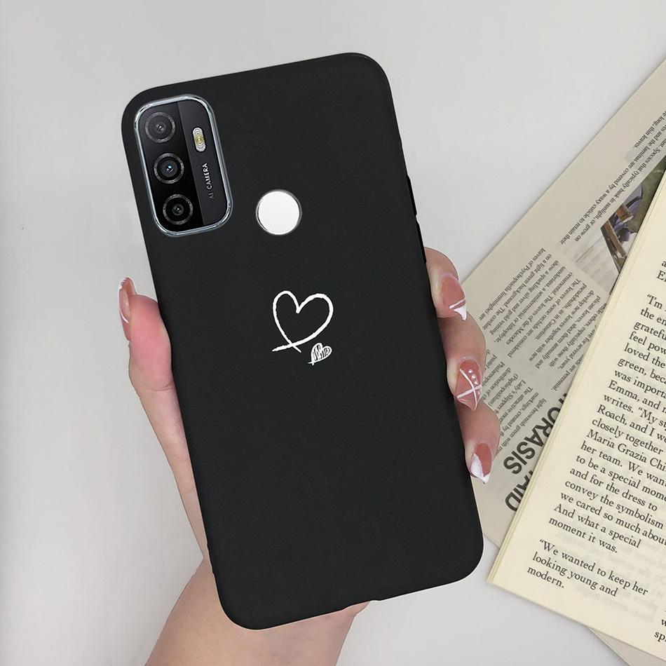 For OPPO A53S 2020 Case Cartoon Coque Heart Painted Silicone Phone Back Cover For Oppo A53s A 53s A53 S Oppoa53 2020 Shell Case