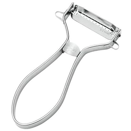 Shimomura Kougyou Japanese-made Pro Grade Quick Kinpira Peeler Dishwasher Safe PG-638 Silver